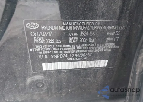 2018 Hyundai Elantra Se z USA, uszkodzony, nr VIN 5NPD74LF2JH280657